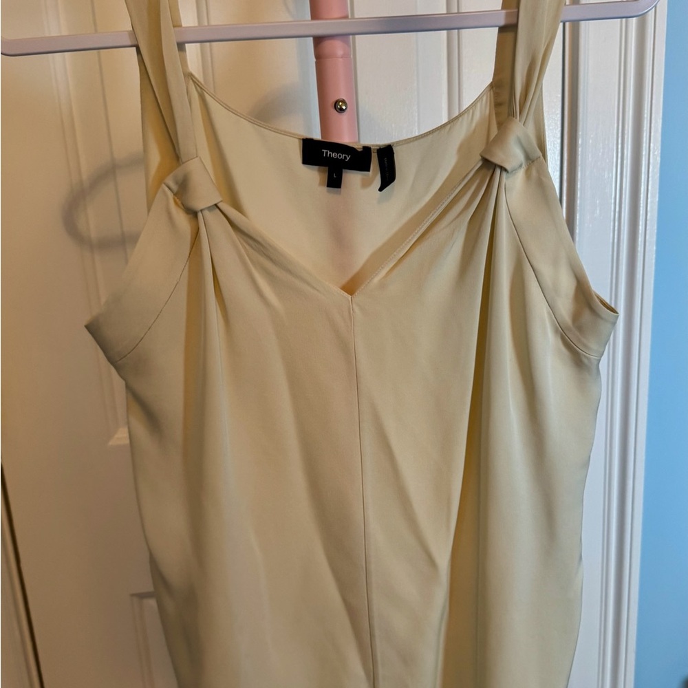 Theory Ivory Sleeveless Blouse